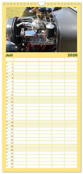Produktbild: Familienplaner 2026 - Ford Flathead V8 Motoren mit 5 Spalten (Wandkalender, 21 x 45 cm) CALVENDO
