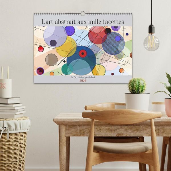 Produktbild: L'art abstrait aux mille facettes (Calendrier mural 2026 DIN A3 vertical), CALVENDO calendrier mensuel