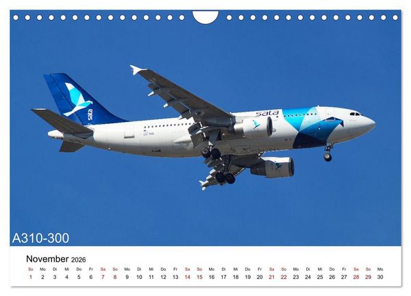 Produktbild: Flugzeuge von Airbus (Wandkalender 2026 DIN A4 quer), CALVENDO Monatskalender