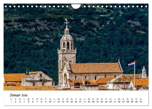 Produktbild: Dalmatiens S&uuml;den, Peljesac und Korcula (Wandkalender 2026 DIN A4 quer), CALVENDO Monatskalender