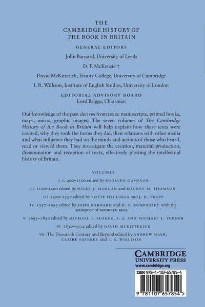Produktbild: The Cambridge History of the Book in Britain