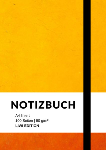 Produktbild: Notizbuch A4 liniert - 100 Seiten Soft Cover - Papier