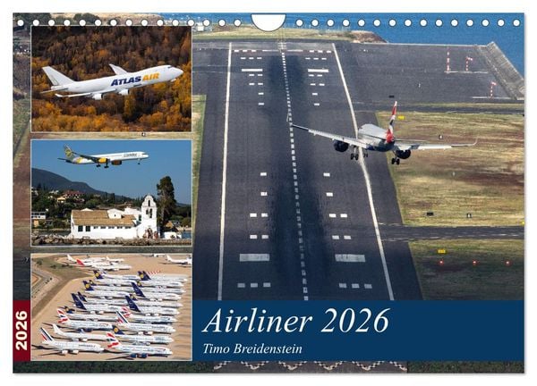Produktbild: Airliner 2026 (Wandkalender 2026 DIN A4 quer), CALVENDO Monatskalender