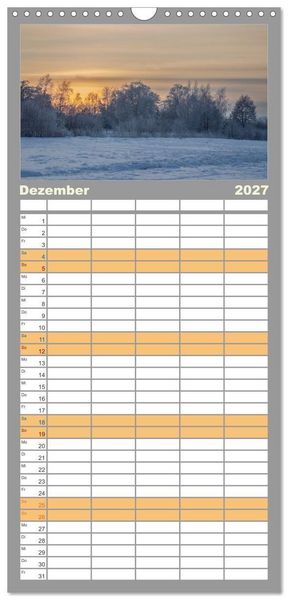 Produktbild: Familienplaner 2027 - Das Alte Land- im Rhythmus der Jahreszeiten mit 5 Spalten (Wandkalender, 21 x 45 cm) CALVENDO