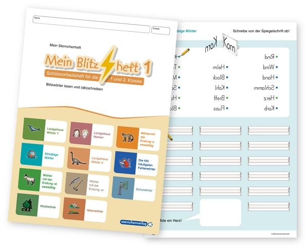 Mein Blitzheft 1 - Blitzwörter lesen und abschreiben, Taschenbuch von Sternchenverlag GmbH,Katrin Langhans, Sternchenverlag, 978-3-910429-94-9