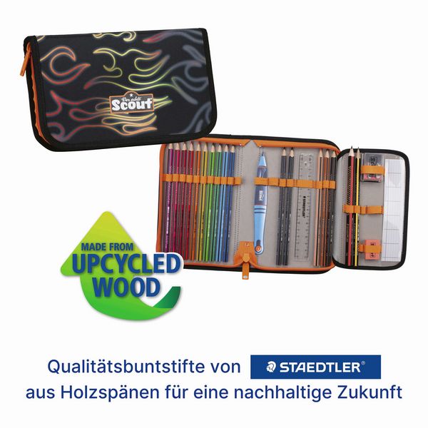 Produktbild: Scout Schulranzen Set Neo Safety Light, Schulranzen Set, 4tlg, Flames