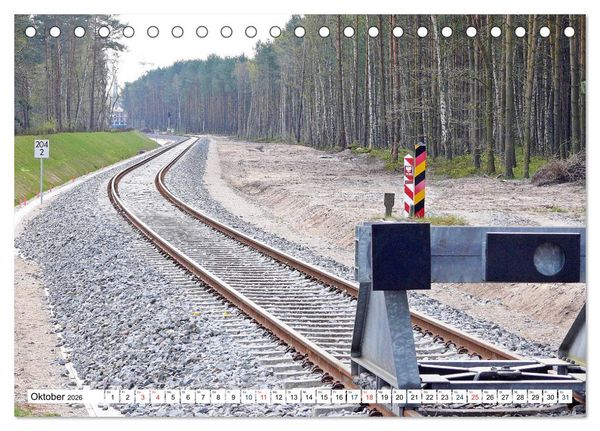 Produktbild: Die Karniner Bahn - Wiederaufbau vor dem Verkehrskollaps? (Tischkalender 2026 DIN A5 quer), CALVENDO Monatskalender