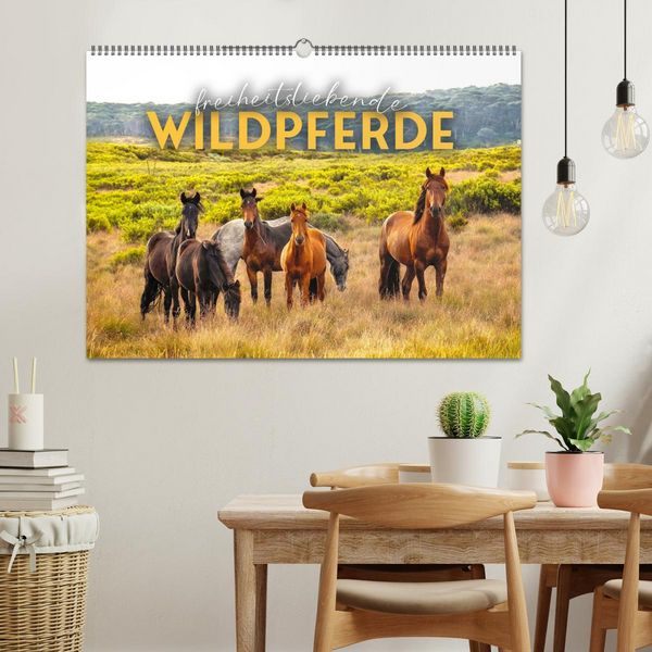 Produktbild: Freiheitsliebende Wildpferde (Wandkalender 2026 DIN A2 quer), CALVENDO Monatskalender