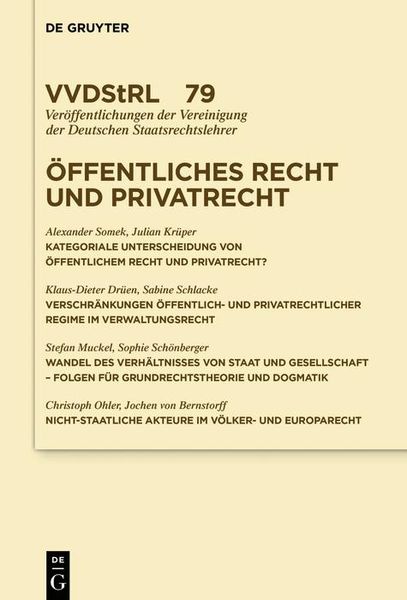Produktbild: &Ouml;ffentliches Recht und Privatrecht