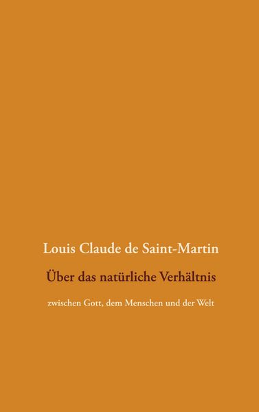 Produktbild: &Uuml;ber das nat&uuml;rliche Verh&auml;ltnis