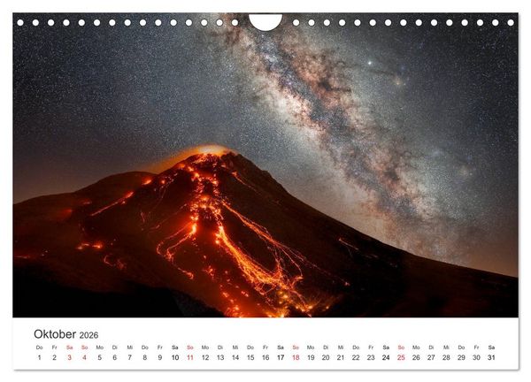 Produktbild: Vulkane 2026 (Wandkalender 2026 DIN A4 quer), CALVENDO Monatskalender
