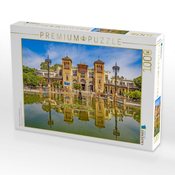 Produktbild: CALVENDO Puzzle Kleiner Teich im Park Maria Luisa | 1000 Teile Lege-Gr&ouml;&szlig;e 64x48cm Foto-Puzzle f&uuml;r gl&uuml;ckliche Stunden