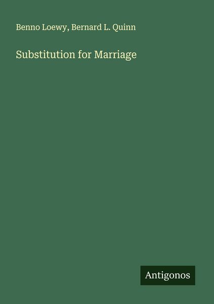 Produktbild: Substitution for Marriage