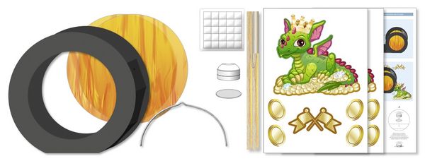 Produktbild: URSUS Laternen-Bastelset "Dragon"