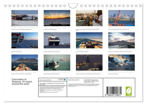 Produktbild: Fascination of Shipping On board around the world (Wall Calendar 2026 DIN A4 landscape), CALVENDO 12 Month Wall Calendar