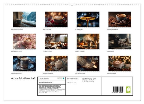 Produktbild: Aroma & Leidenschaft (hochwertiger Premium Wandkalender 2027 DIN A2 quer), Kunstdruck in Hochglanz