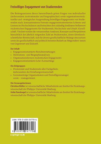 Produktbild: Freiwilliges Engagement von Studierenden