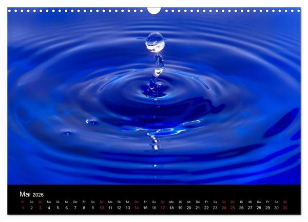 Produktbild: Wassertropfen (Wandkalender 2026 DIN A3 quer), CALVENDO Monatskalender