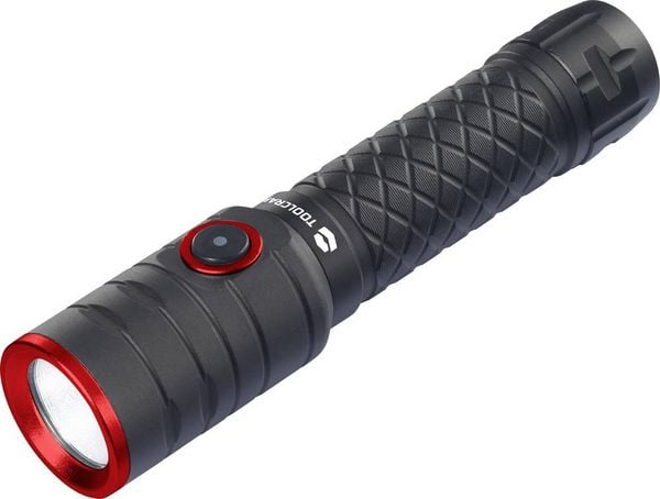Produktbild: TOOLCRAFT TO-9919599 Taschenlampe mit Stroboskopmodus Li-Ionen Akkus 1000lm 5.5h 155g
