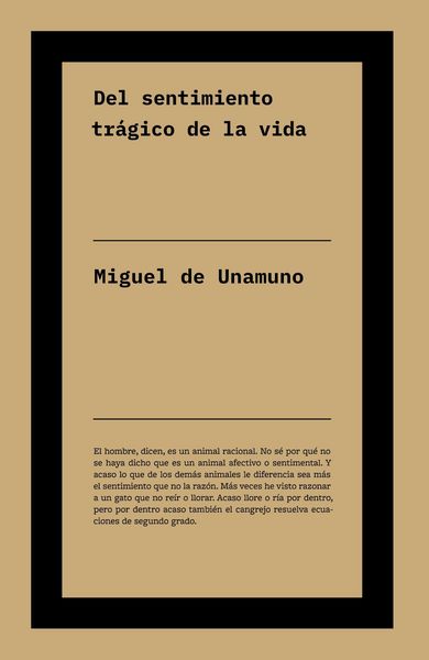 Produktbild: Del sentimiento tr&aacute;gico de la vida