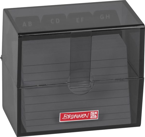 Produktbild: Brunnen Karteibox A8 gef&uuml;llt onyx