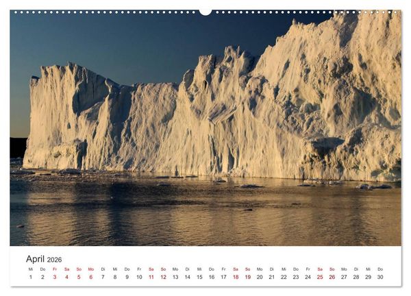 Produktbild: Gr&ouml;nland Bizarre Eiswelt um Ilulissat (hochwertiger Premium Wandkalender 2026 DIN A2 quer), Kunstdruck in Hochglanz