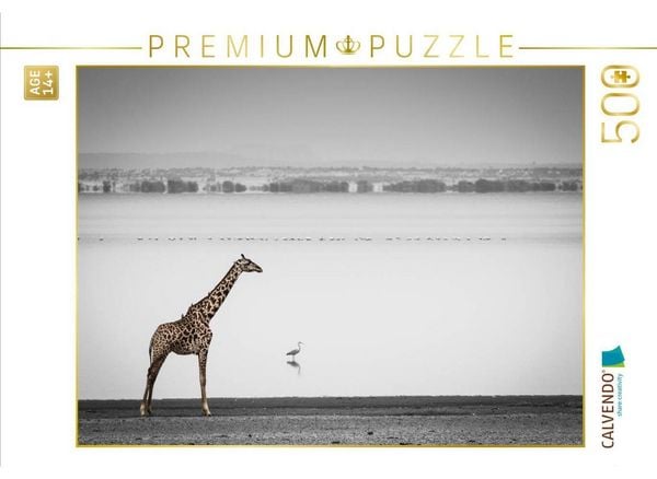 CALVENDO Puzzle Massai-Giraffe, Lake Manyara National Park | 500 Teile Lege-Größe 48 × 36 cm Foto-Puzzle für Erwachsene