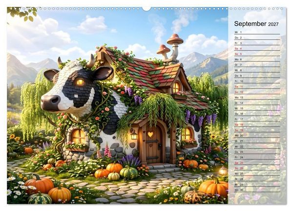 Produktbild: Tierische Fassaden (hochwertiger Premium Wandkalender 2027 DIN A2 quer), Kunstdruck in Hochglanz