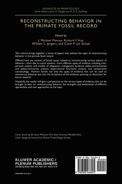 Produktbild: Reconstructing Behavior in the Primate Fossil Record