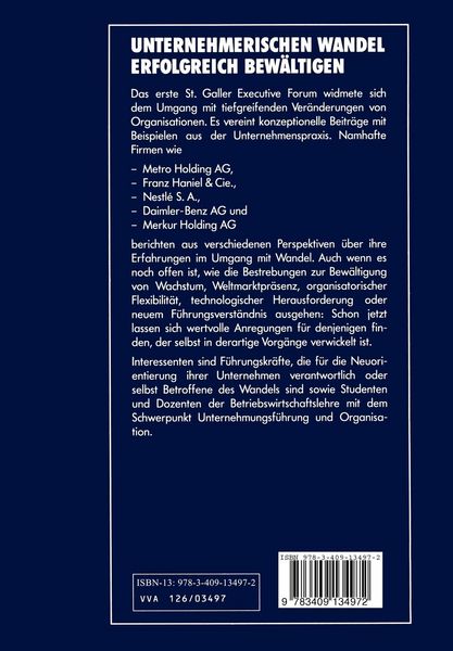 Produktbild: Unternehmerischen Wandel erfolgreich bew&auml;ltigen