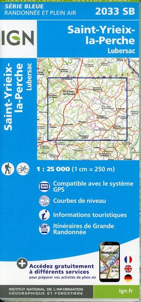 Produktbild: St-Yrieix-la-Perche-Lubersac 1:25 000