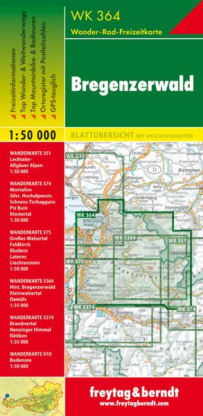 Bregenzer Wald 1 : 50 000. WK 364