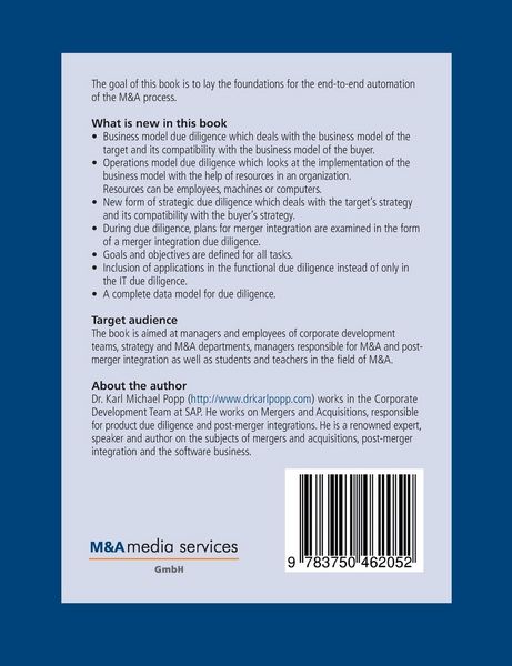 Produktbild: Automation of Mergers and Acquisitions