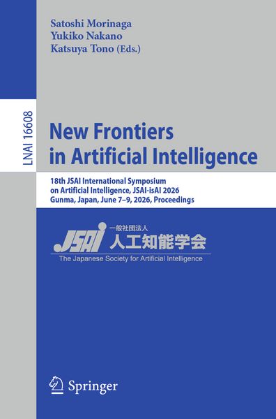 Produktbild: New Frontiers in Artificial Intelligence