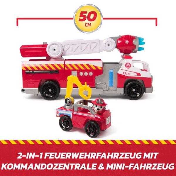 Produktbild: PAW Patrol Fire Rescue - Marshalls Deluxe Feuerwehr-Truck, 50 cm lang, mit Marshall Hundefigur