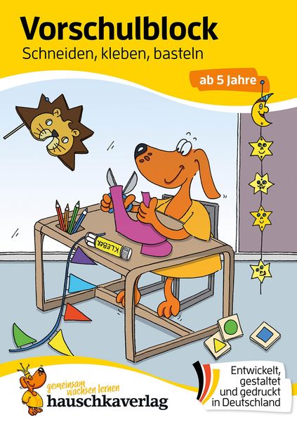 Produktbild: Vorschulblock ab 5 Jahre f&uuml;r Junge und M&auml;dchen - Schneiden, kleben, basteln