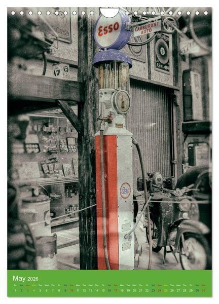 Produktbild: Fuel vintage pumps (Wall Calendar 2026 DIN A4 portrait), CALVENDO 12 Month Wall Calendar
