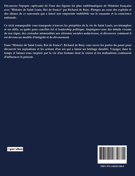 Produktbild: Histoire De Saintlouis, Roi De France