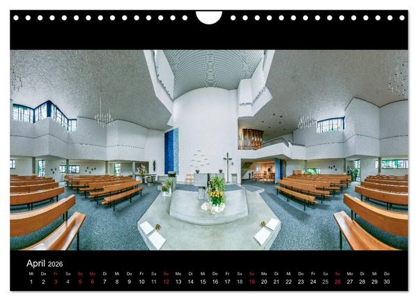 Produktbild: Kapellen, Kirchen und Kathedralen 2026 (Wandkalender 2026 DIN A4 quer), CALVENDO Monatskalender