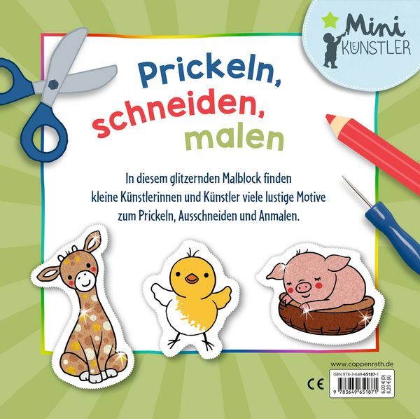 Produktbild: Mein erster Glitzer-Malspa&szlig; zum Schneiden und Prickeln