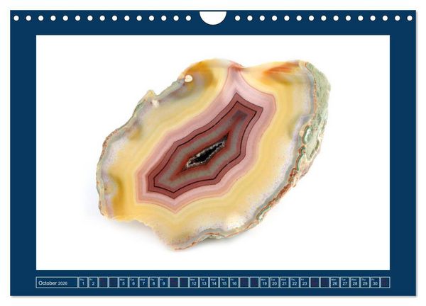 Produktbild: Agates - Polished semi-precious stones (Wall Calendar 2026 DIN A4 landscape), CALVENDO 12 Month Wall Calendar