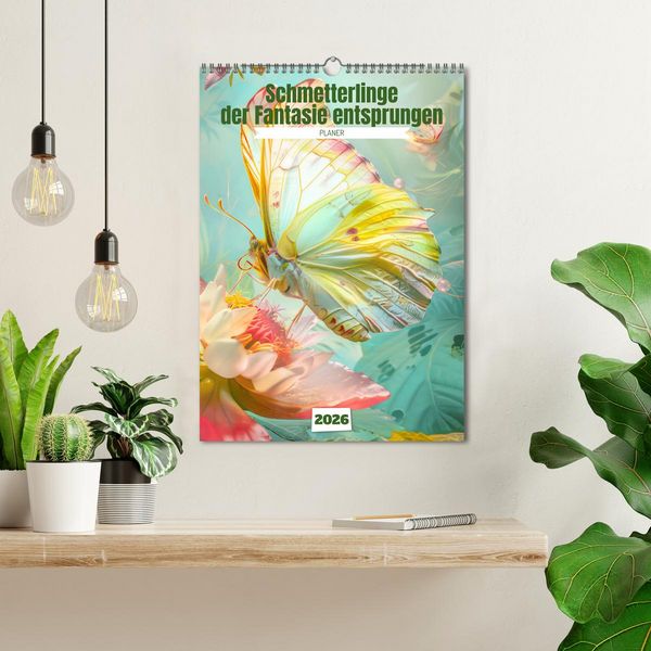 Produktbild: Schmetterlinge der Fantasie entsprungen - Planer (Wandkalender 2026 DIN A3 hoch), CALVENDO Monatskalender