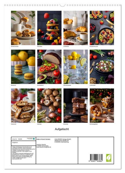 Produktbild: Aufgetischt (hochwertiger Premium Wandkalender 2026 DIN A2 hoch), Kunstdruck in Hochglanz