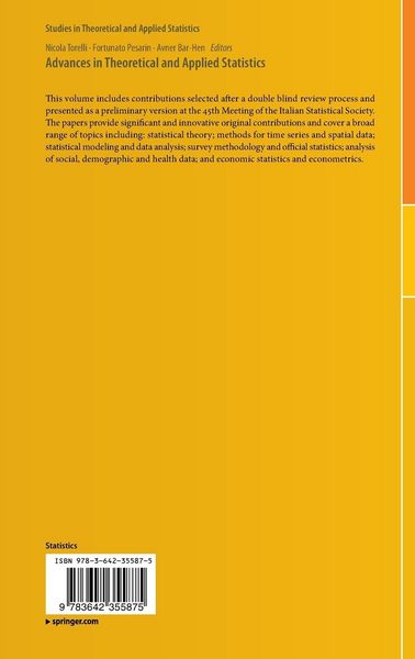 Produktbild: Advances in Theoretical and Applied Statistics