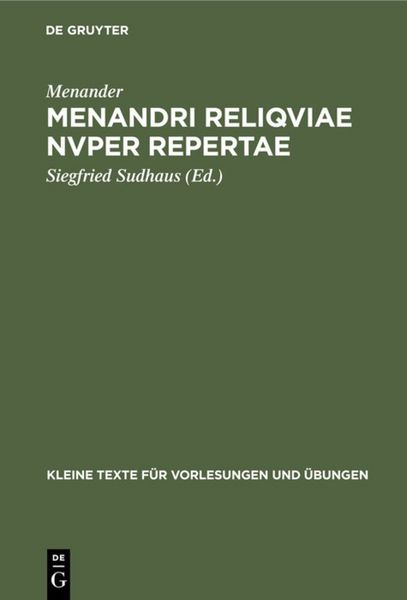 Produktbild: Menandri reliqviae nvper repertae