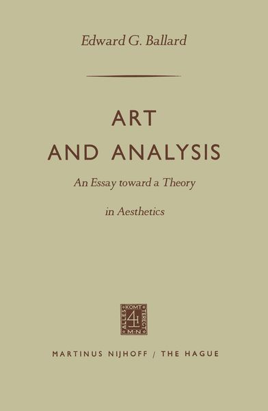 Produktbild: Art and Analysis