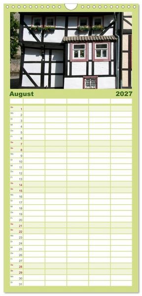 Produktbild: Familienplaner 2027 - Malerisches Quedlinburg mit 5 Spalten (Wandkalender, 21 x 45 cm) CALVENDO