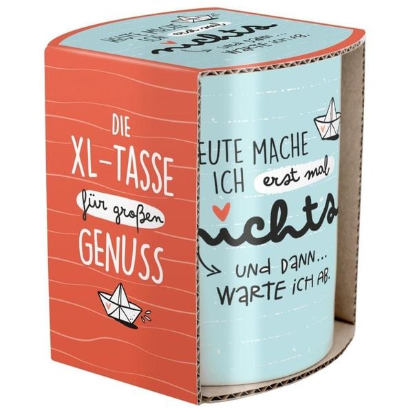 Produktbild: Tasse "Heute mache ich erstmal nicht" XL