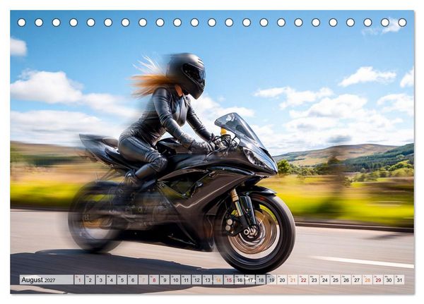 Produktbild: Schnelle Bikes und Starke Frauen (Tischkalender 2027 DIN A5 quer), CALVENDO Monatskalender