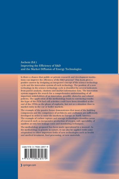 Produktbild: Improving the Efficiency of R&D and the Market Diffusion of Energy Technologies